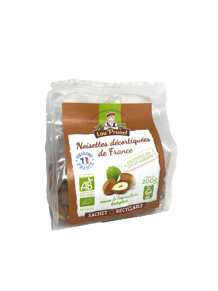 Noisette bio décortiquée origine France / Organic hazelnut from France