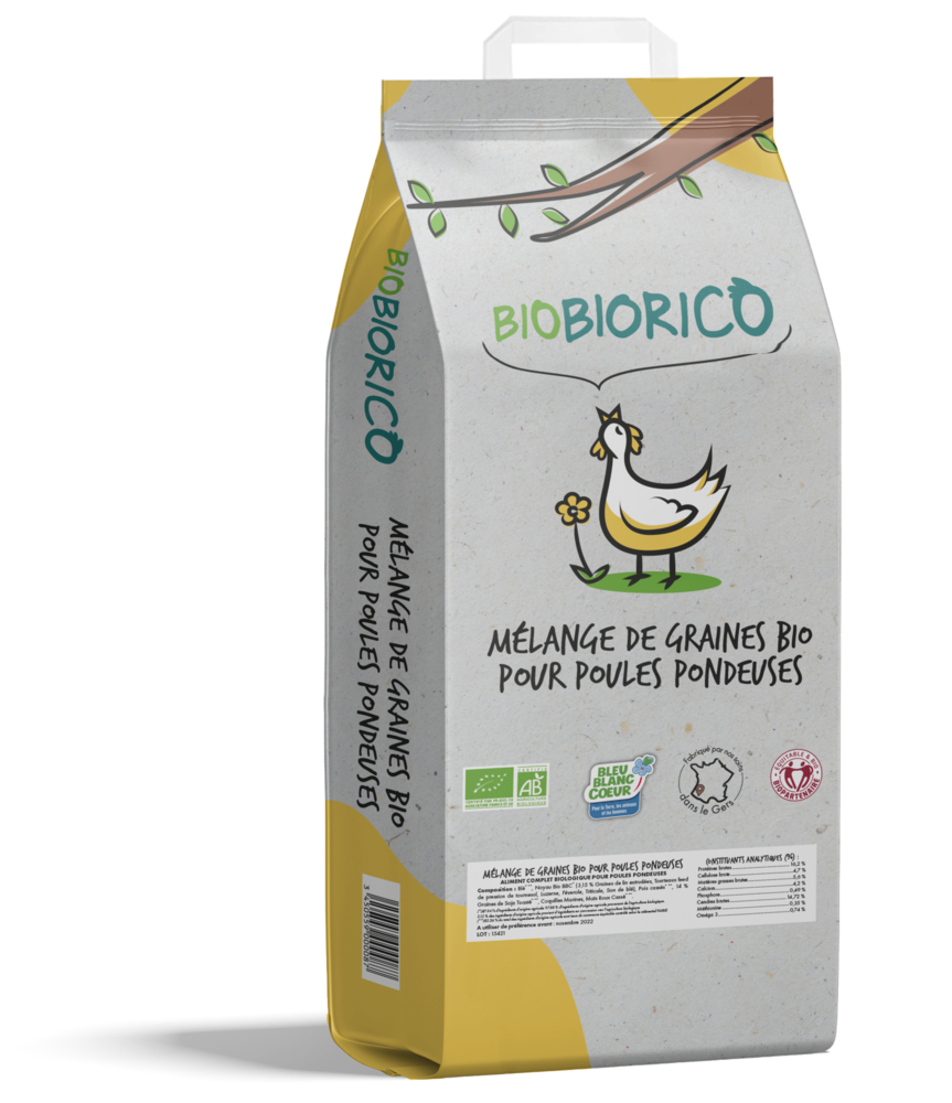 Mélange de graines bio pour poules pondeuses