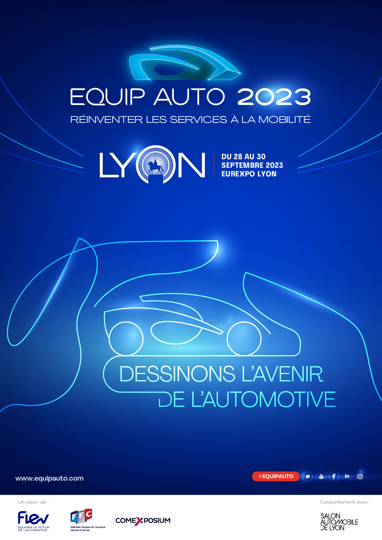 Affiche salon EQUIP AUTO Lyon 2023