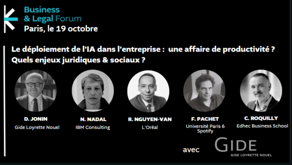 Le déploiement de l’IA dans l’entreprise :  une affaire de productivité ? Quels enjeux juridiques & sociaux ?