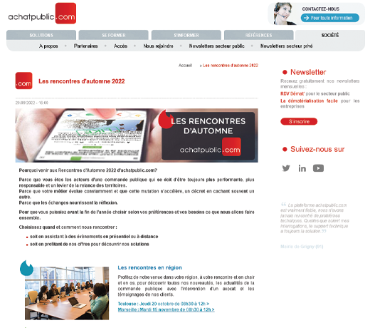  Les rencontres d'automne 2022