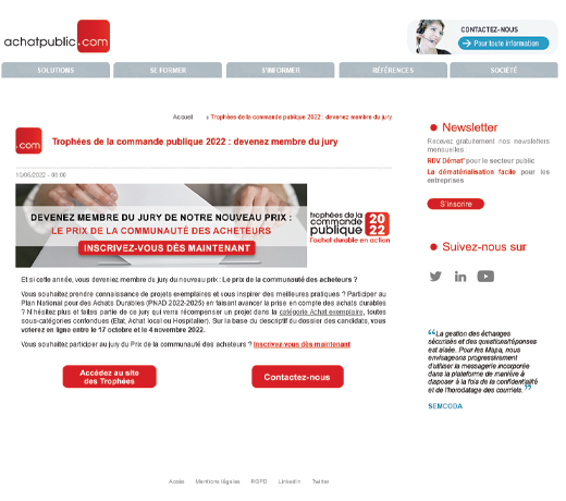  Trophées de la commande publique 2022 : devenez membre du jury