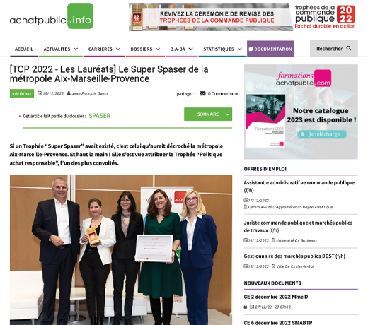 [TCP 2022 - Les Lauréats] Le Super Spaser de la métropole Aix-Marseille-Provence