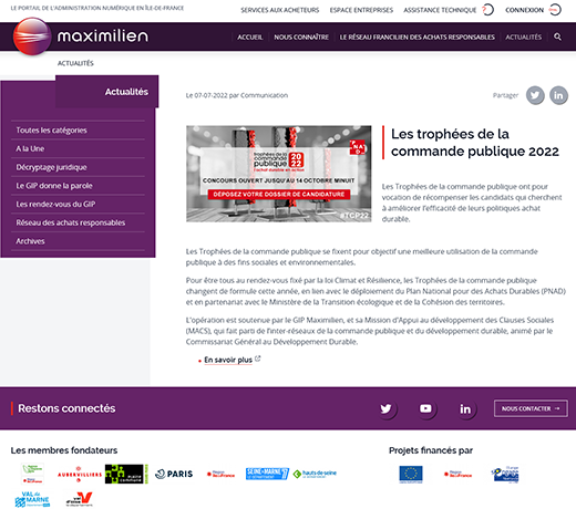 Les trophées de la commande publique 2022 