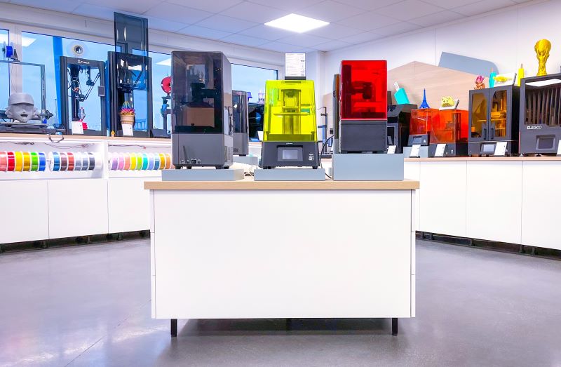 Showroom Atome3D, coté matières