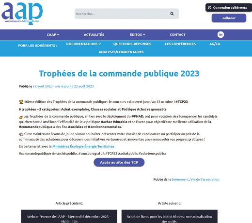 Trophées de la commande publique 2023