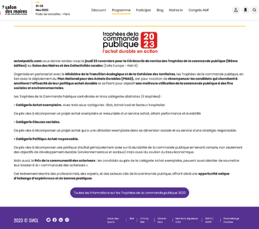 Trophées de la commande publique 2023