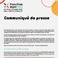 Communiqués de presse franchise Expo Paris