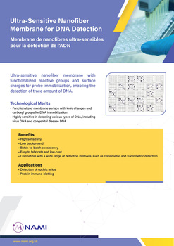 Ultra-sensitive nanofiber membrane for DNA detection