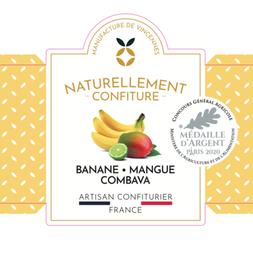 Confiture Banane Mangue Combava 250g