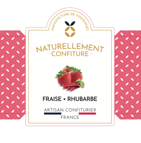 Confiture Fraise Rhubarbe 250g