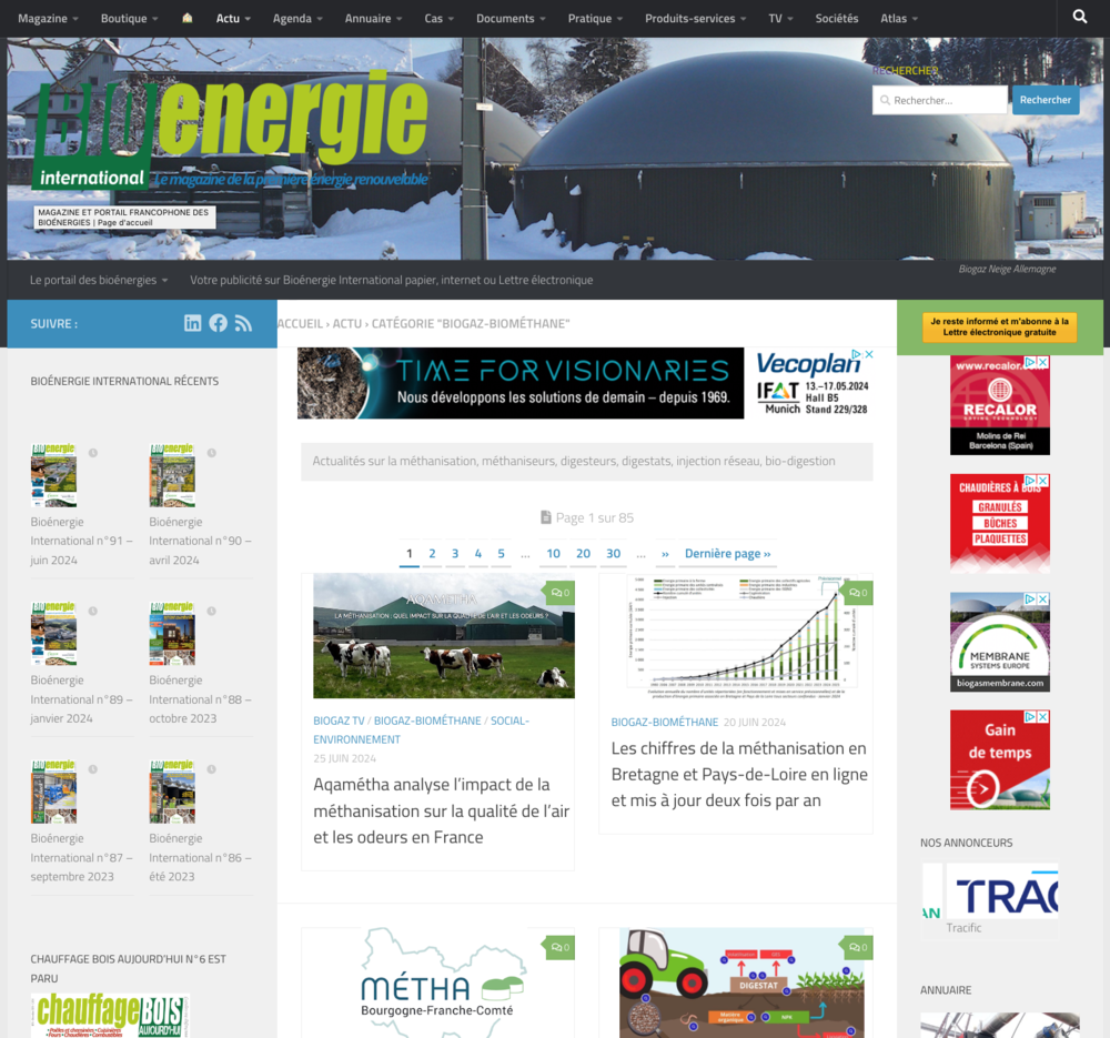 Portail des bioénergies