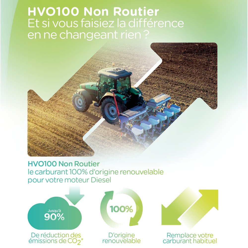 HVO100 carburant d'origine 100% renouvelable