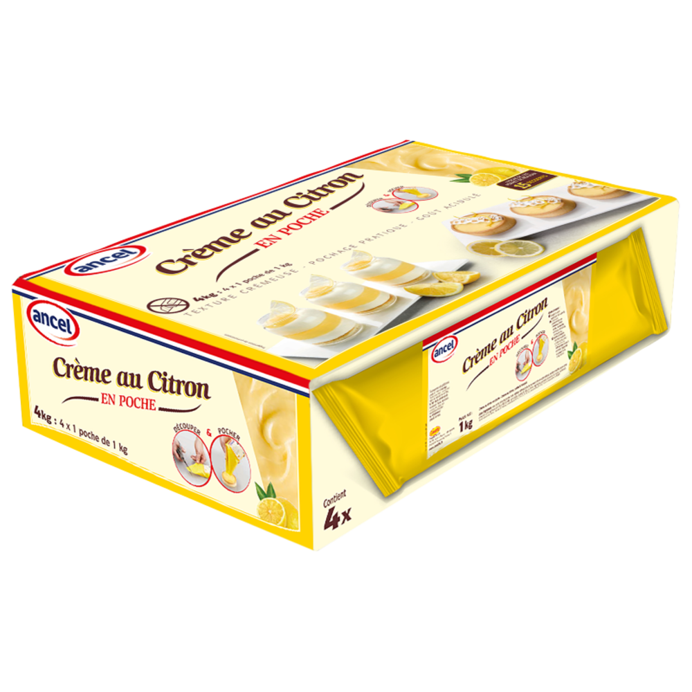 Crème au citron en poche