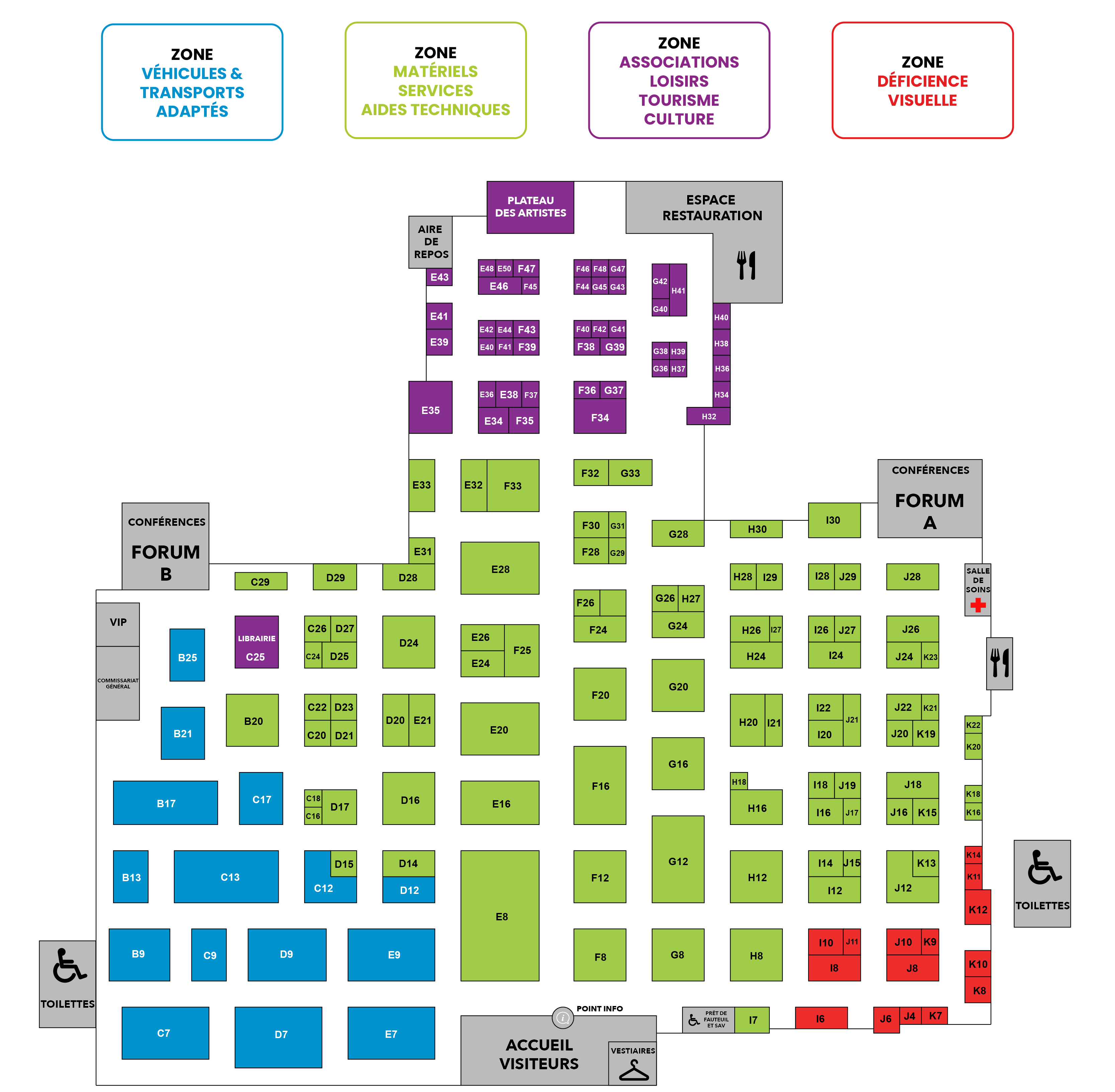 Plan du salon HANDICA