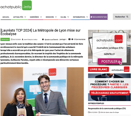 La Métropole de Lyon mise sur Écobalyse