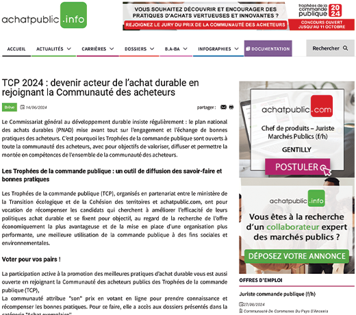 TCP 2024 : devenir acteur de l’achat durable en rejoignant la Communauté des acheteurs