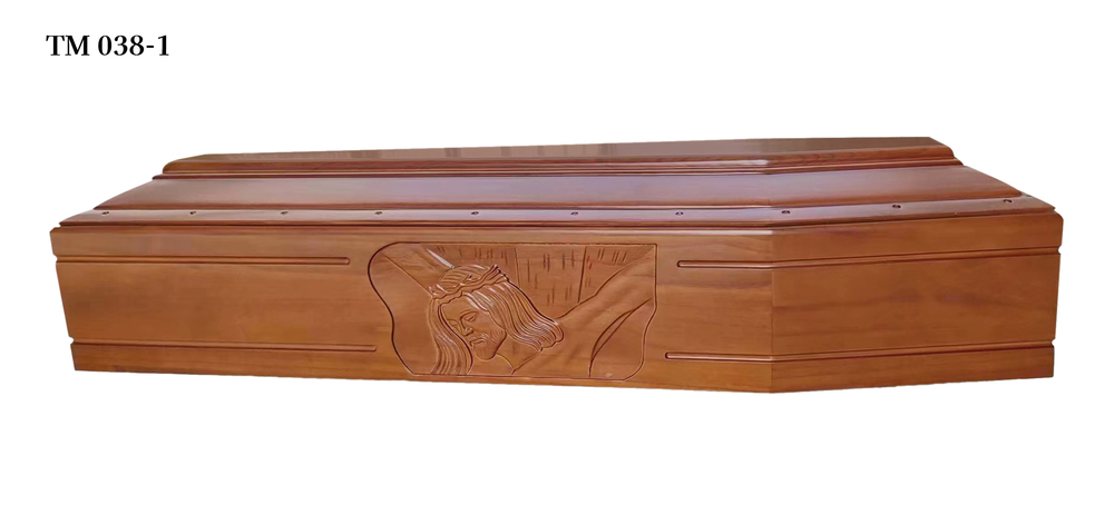 Funeral Supplies European Style Paulownia Wood Coffins