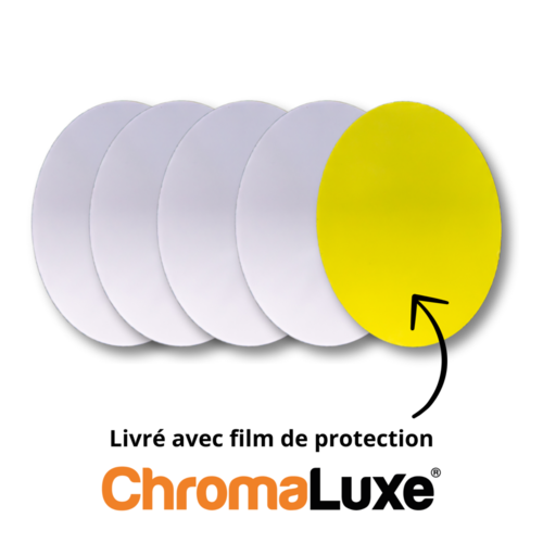 Lot de 5 ovales extérieurs en aluminium