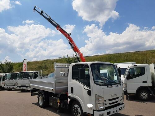 ISUZU M21 BENNE ALUMINIUM + GRUE 