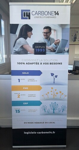 Kakémono Logiciels Funéraires CARBONE 14