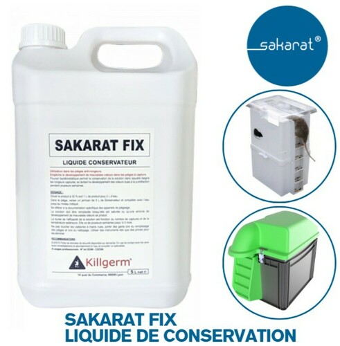 SAKARAT® FIX 5L LIQUIDE DE CONSERVATION POUR PIÈGE MULTICAPTURES