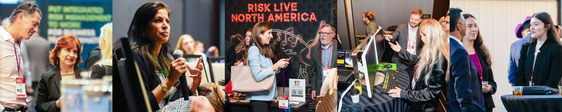 Five Images of audiences and speakers from previous Risk Live Europe events