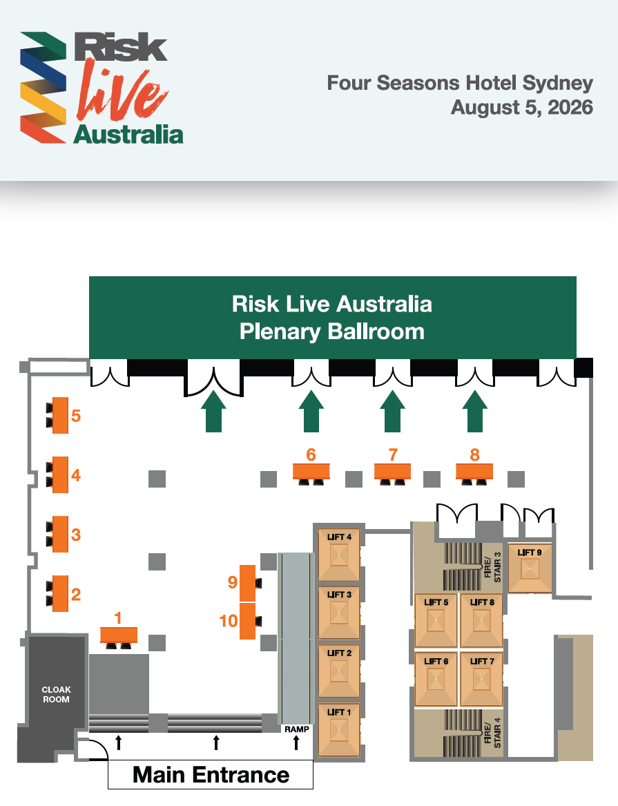 Risk Live Australia exhibition booth 2026