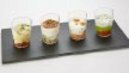 Panaché verrines cocktails salés