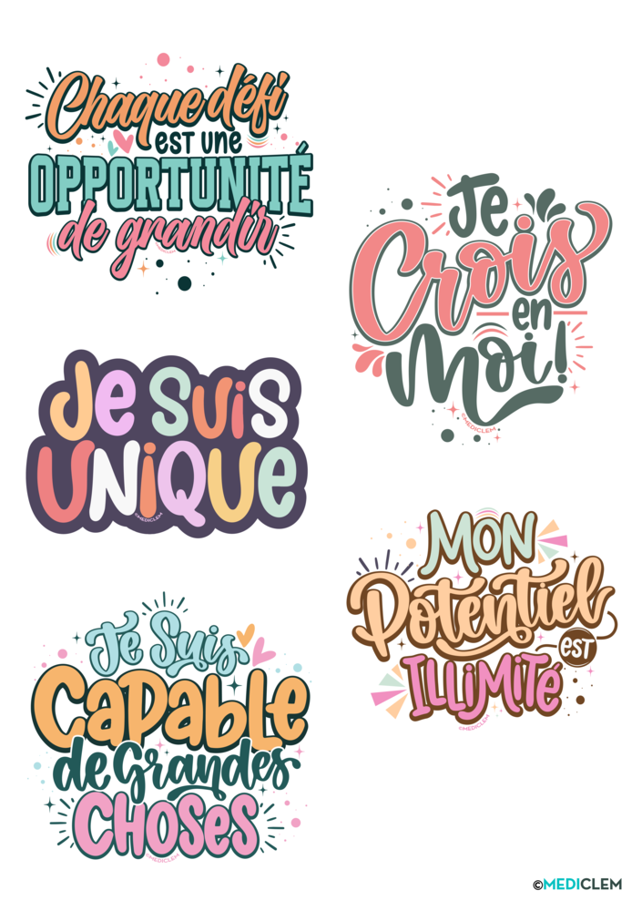 STICKERS PENSEE POSITIVE 