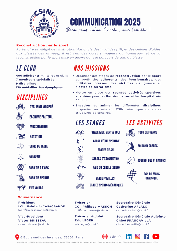 CSINI - La reconstruction par le sport