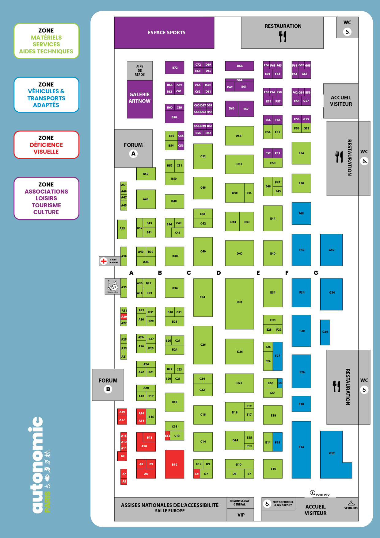 Plan du salon Autonomic Paris Europe