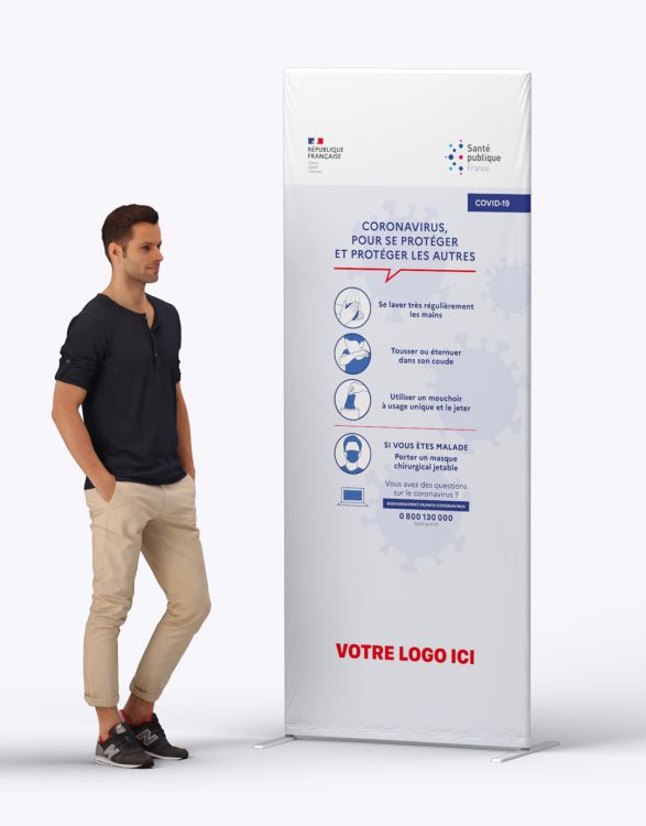 STRECH BANNER EN PREVENTION DU CORONAVIRUS 