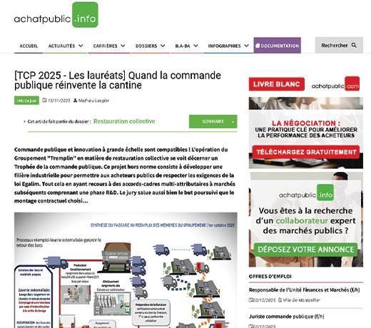 [TCP 2025 - Les lauréats] Quand la commande publique réinvente la cantine