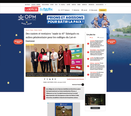 Des casiers et vestiaires 