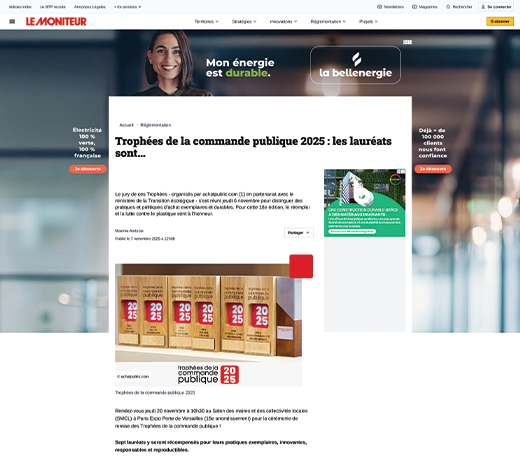 Trophées de la commande publique 2025 : les lauréats sont…