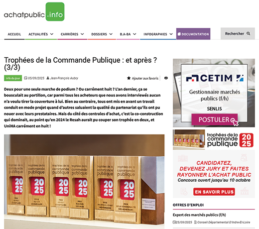 Trophées de la Commande Publique : et après ? (3/3)