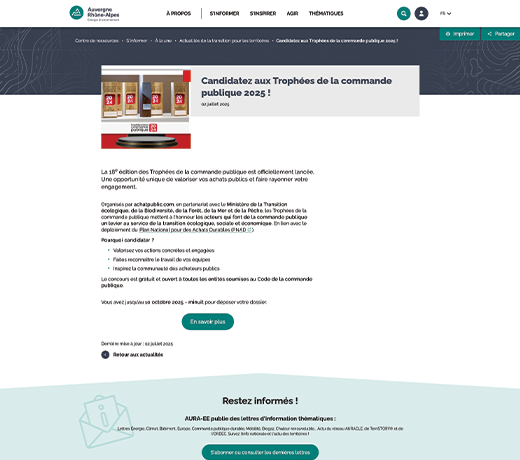 Candidatez aux Trophées de la commande publique 2025 !