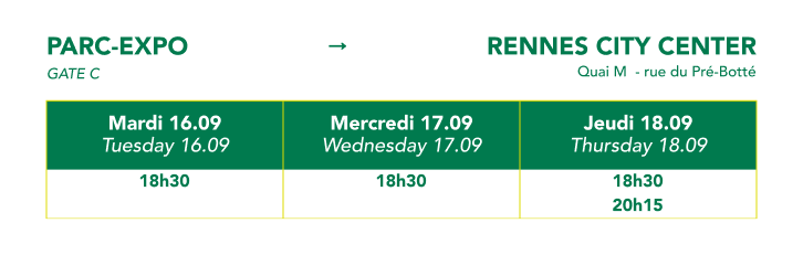 Parc-Expo vers Centre de Rennes