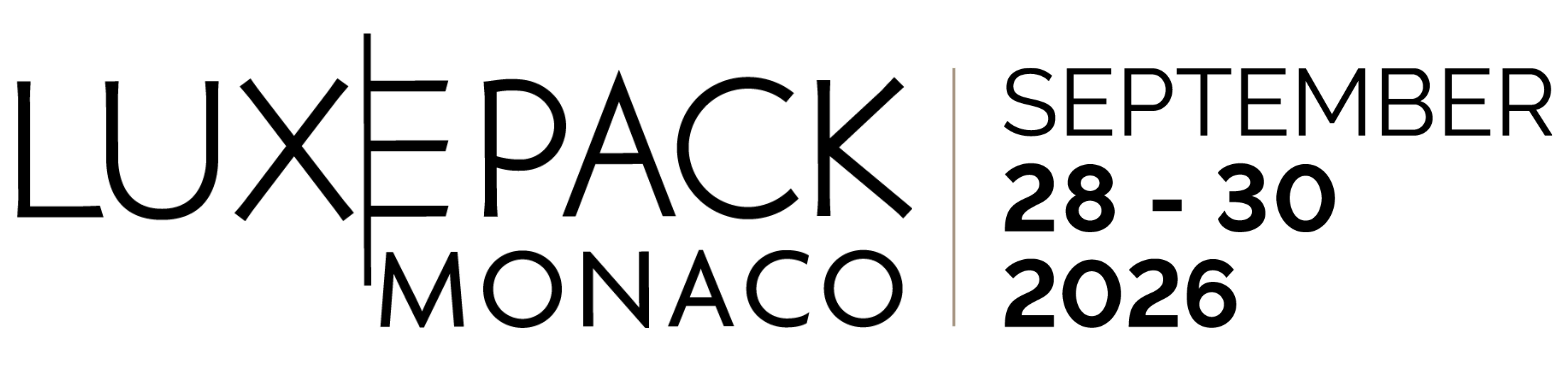 logo LUXE PACK Monaco et les dates de l'événement 