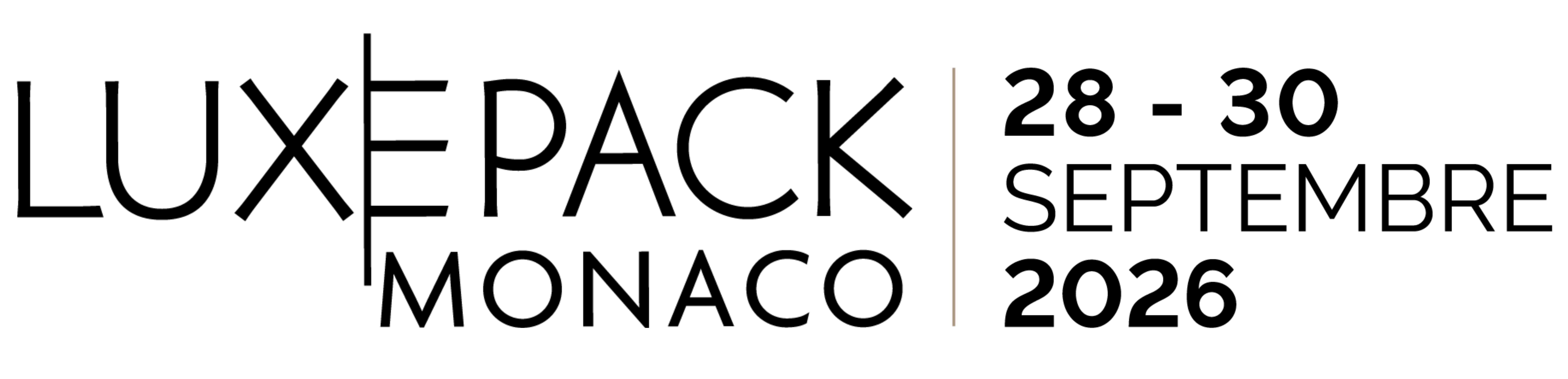logo LUXE PACK Monaco et les dates de l'événement 