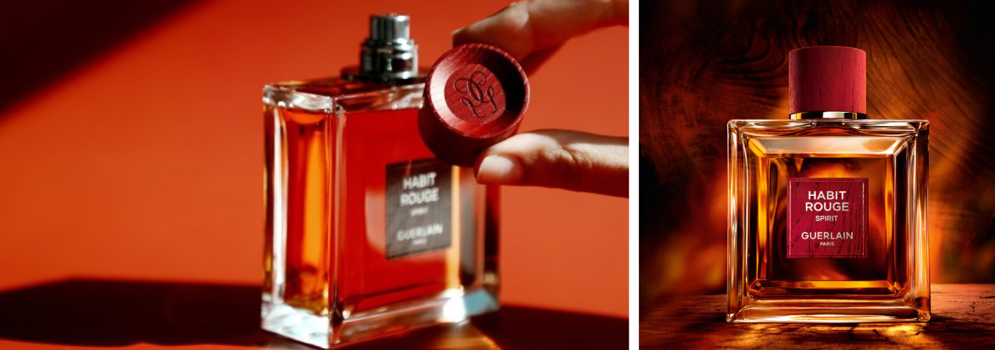 Quadpack : un couvercle en bois luxueux pour Habit Rouge Spirit de Guerlain