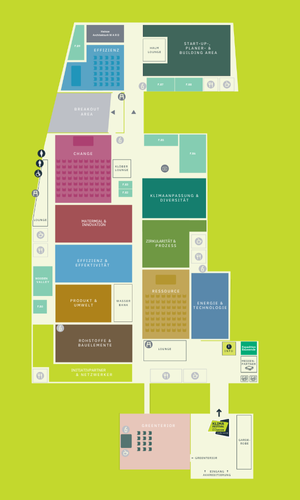 Hallenplan Klimafestival für die Bauwende 2025