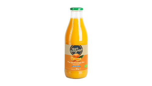 304463	Pur jus d'orange BIO en bouteille 1 L BON&ENGAGE