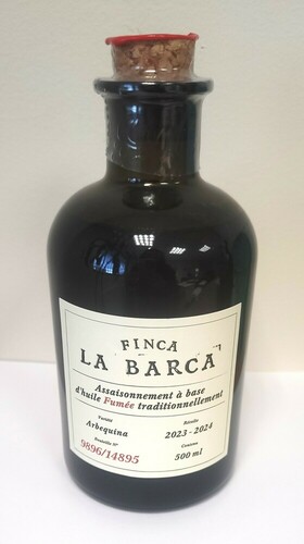 247374  Assaisonnement d'huile fumée en bouteille 500 ml FINCA LA BARCA