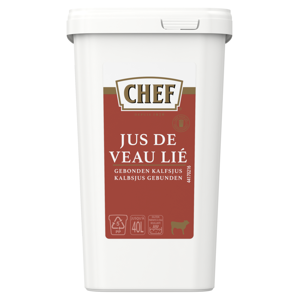 5287 CHEF® Jus de Veau Lié - Boîte de 1,2 kg pour 24 L à 48 L