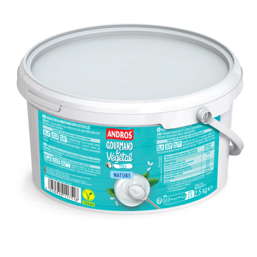 BRASSÉ SPÉCIALITÉ VÉGÉTALE NATURE AU LAIT DE COCO ANDROS 2,5kg code pomona 303 502