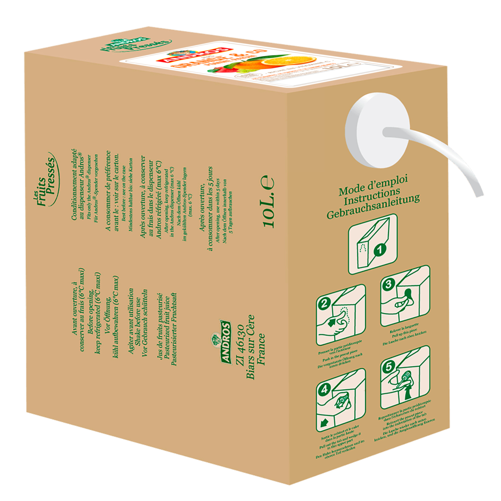 ORANGE & CO (ORANGE, POMME, RAISIN) ANDROS 1 x 10 L BIB