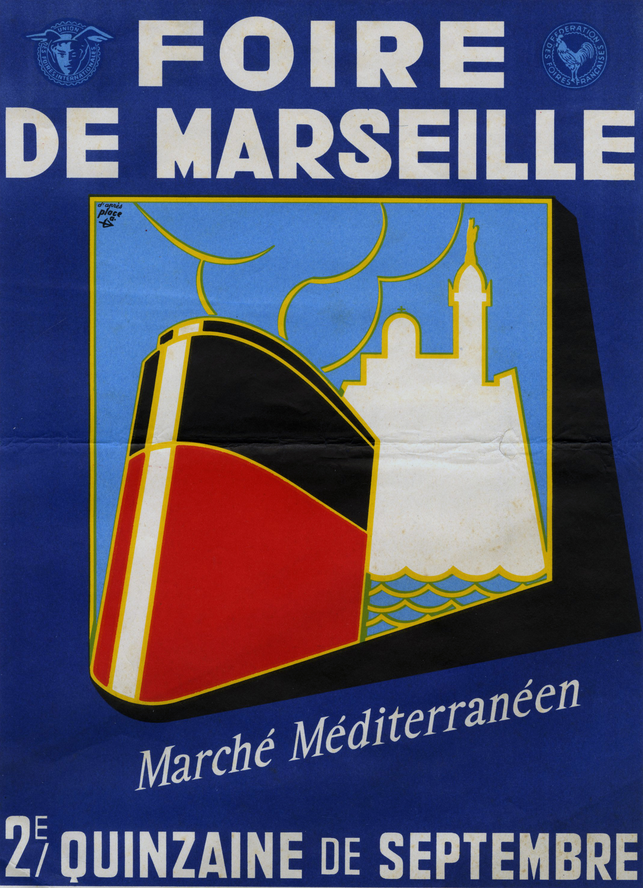 1950 Poster of the Marseille Trade Fair, France