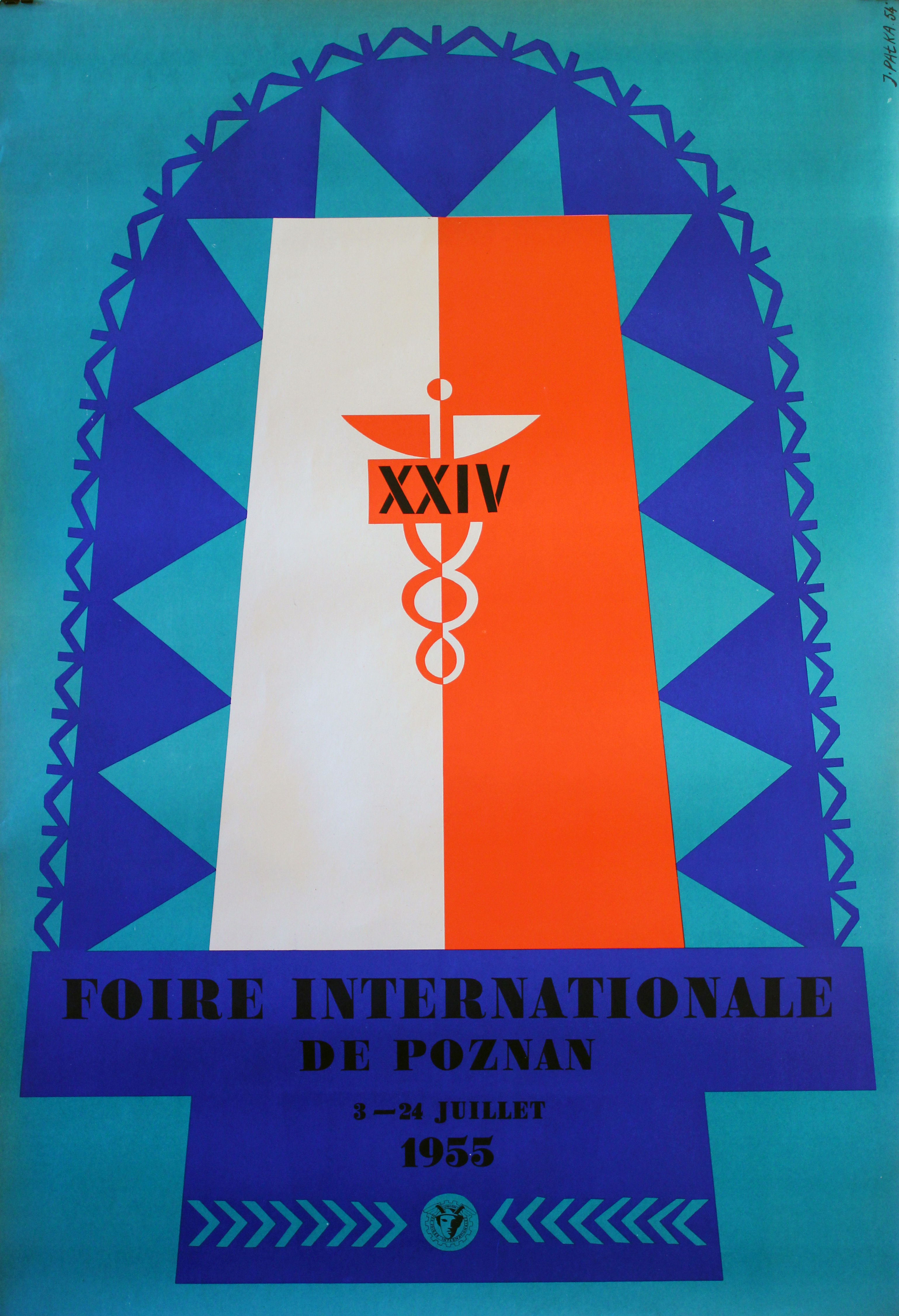 1955 Poster of Poznań International Fair, Poland